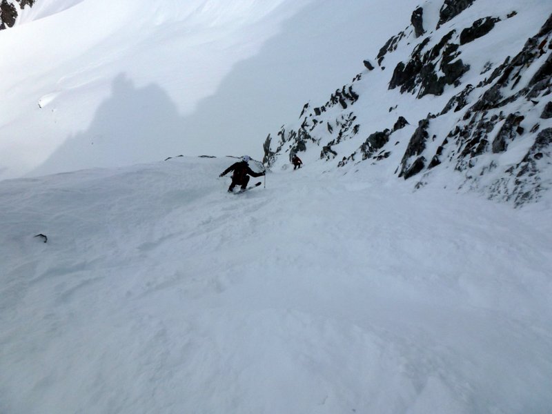 #18 Couloir NW : La partie la plus raide en bas Couloir NW : La partie la plus raide en bas