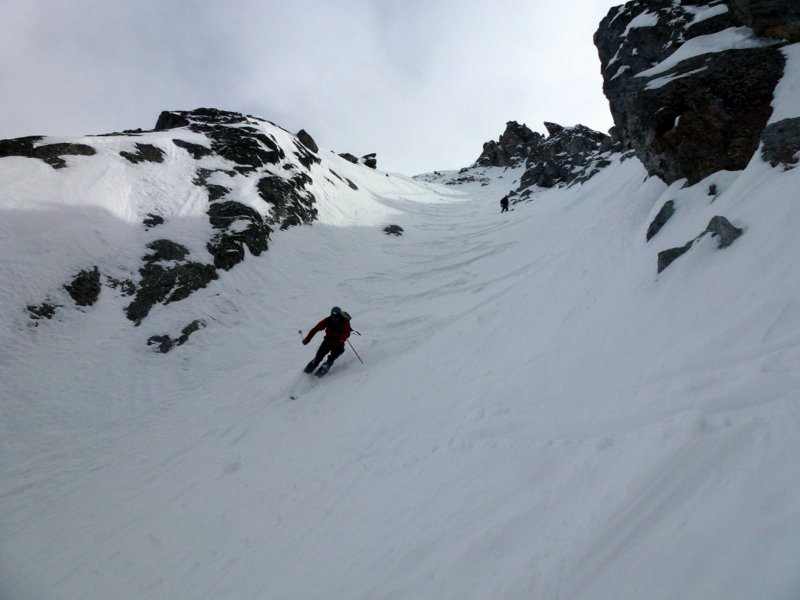 #14 Couloir NW : Laurent au niveau du coude Couloir NW : Laurent au niveau du coude