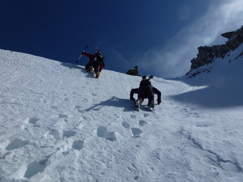 #5 Couloir NW : Visiblement désaccord sur la trajectoire... Couloir NW : Visiblement désaccord sur la trajectoire...