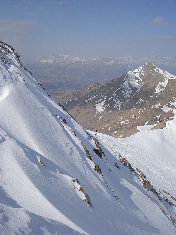 #4 montée à la coupa : le final de la coupa vu du 1er couloir NW montée à la coupa : le final de la coupa vu du 1er couloir NW