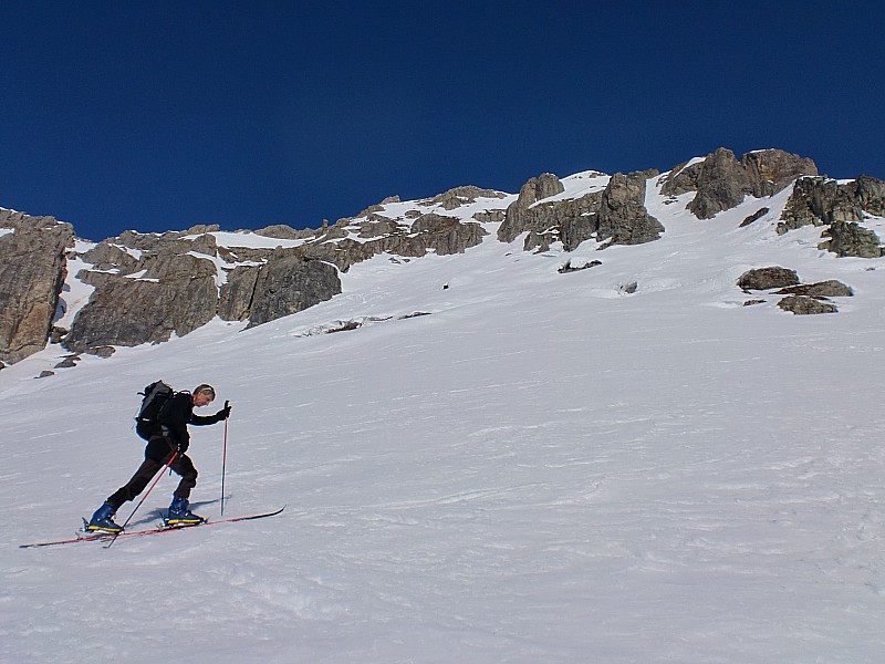 #1 roc de la charbonniere : patrick a fond a l roc de la charbonniere : patrick a fond a l'attaque du couloir