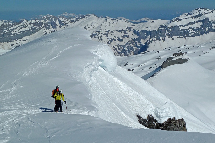 Arête du Buet : Accès au couloir.