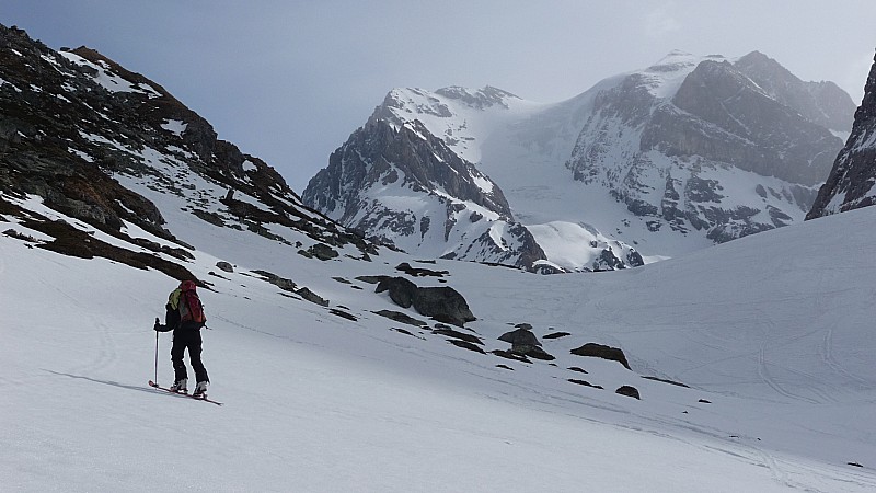 #1 vue sur la grande casse : au pied du ressaut sous le chalet des gardes vue sur la grande casse : au pied du ressaut sous le chalet des gardes