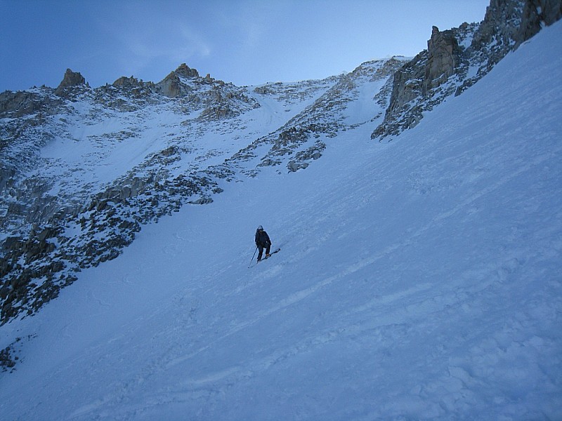 #16 Couloir Barbey : Au dessus de la rimaye. Couloir Barbey : Au dessus de la rimaye.