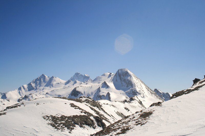 #4 Depuis l Depuis l'Eychassier : de gauche à droite (Asti, Viso, Pic d'Asti, Pain de Sucre). Vivement un bon retour d'est...