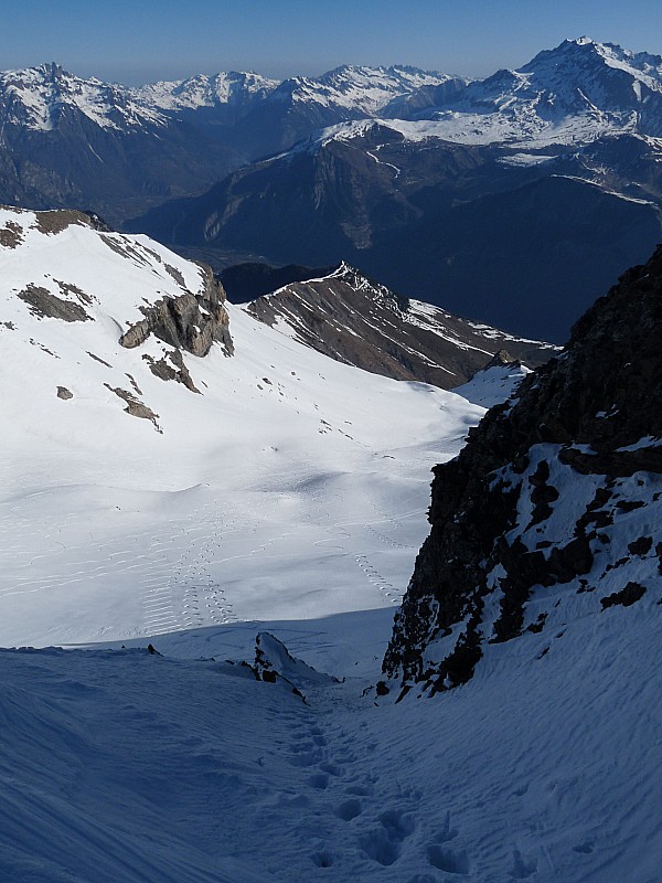 #3 Sortie du couloir N du Pic du Col d Sortie du couloir N du Pic du Col d'Ornon - et dire que je ne descendrai pas par là !