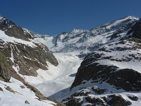 #2 dôme de miage : vue du glacier de tré la tête avant le passage du mauvais pas dôme de miage : vue du glacier de tré la tête avant le passage du mauvais pas