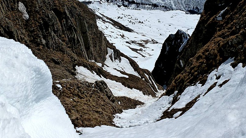 #3 Combe de Paccaly : L Combe de Paccaly : L'état du couloir E du Père pour les amateurs ; au vu des conditions ça m'étonnerait !