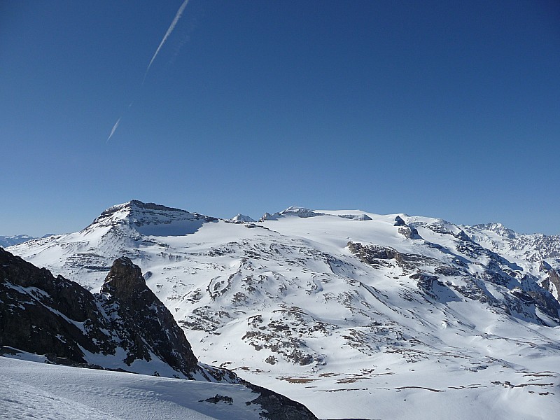 Dômes : vue vers les Dômes et le plateau glaciaire de la Vanoise.