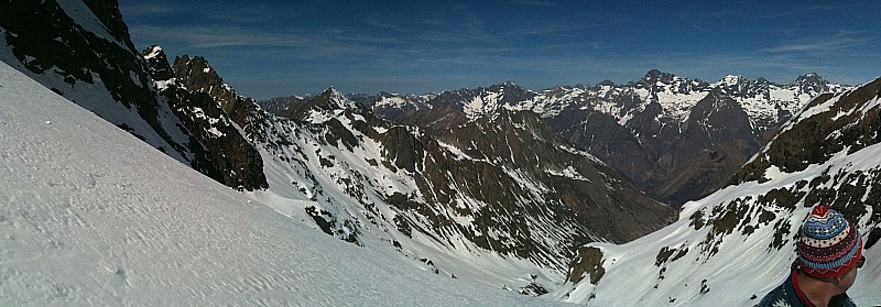 #1 Glacier de l Glacier de l'Aup 31 mars 2012 : Vu du haut du glacier de l'Aup sur le Valgaudemar