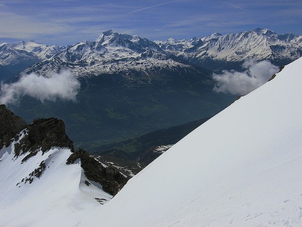 Vanoise : Pourri, Bellecôte et Grande Casse depuis la combe E de Combe Neuve