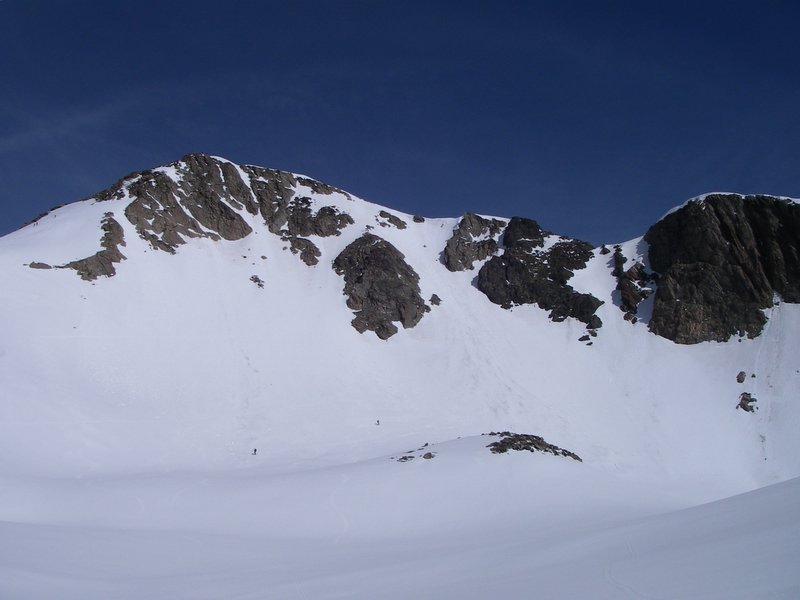 Rocher Blanc : Petit couloir à droite du sommet en super conditions