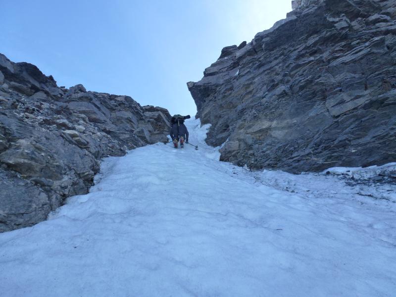 #9 Couloir du Lion : la dernière petite breche avant la sortie Couloir du Lion : la dernière petite breche avant la sortie