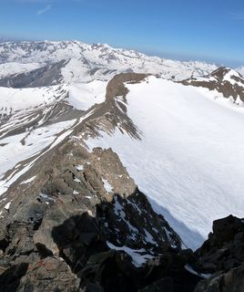 #4 L L'intégralité de l'arête : En bas, le Glacier Lombard