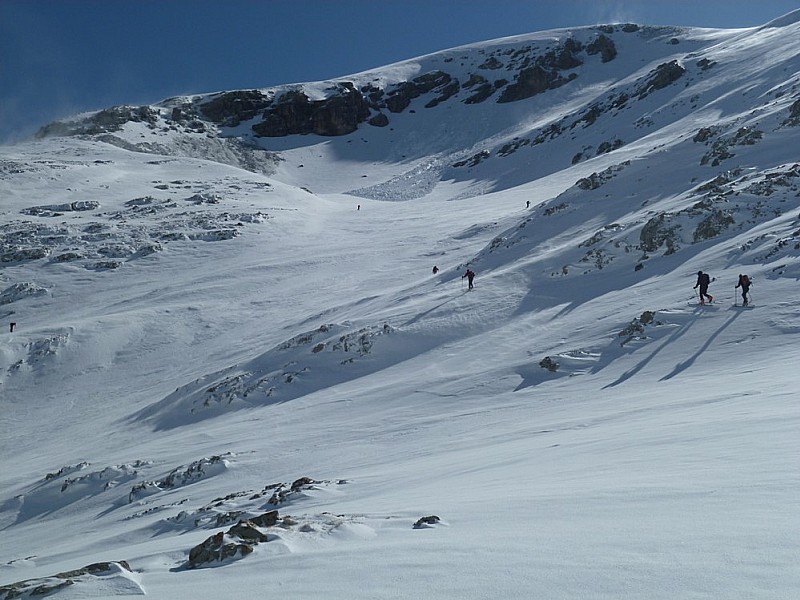 #4 vers la Turge de Peyron : coulée à 2600m dans le creux vers la Turge de Peyron : coulée à 2600m dans le creux