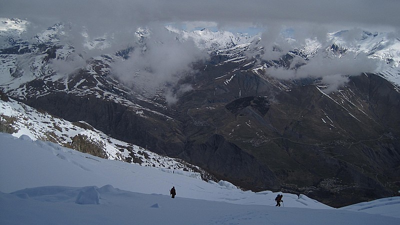 glacier de la Meije : solitude un jour de Derby de la meije