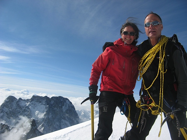 Devant Ailefroide : Pierre et Isabelle