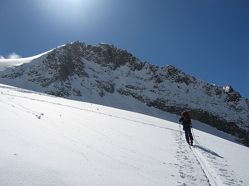 Montée au Col d'argentière : Jurgen sur le montée de col d'argentière, c'est chaud