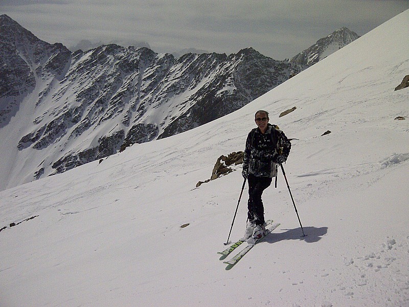#6 Aiguille de l Aiguille de l'Epaisseur : Dad et l'Aiguille du Goléon en arrière-plan