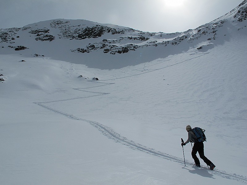 #4 Partie intermédiaire : Ici pas mal de neige, moins après le ressaut. Partie intermédiaire : Ici pas mal de neige, moins après le ressaut.