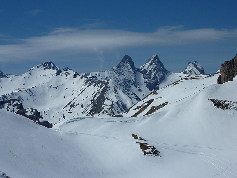 #24 Dernière montée de la journée : Vue sur les Aiguilles d Dernière montée de la journée : Vue sur les Aiguilles d'Arves peu avant d'atteindre le col des Cerces