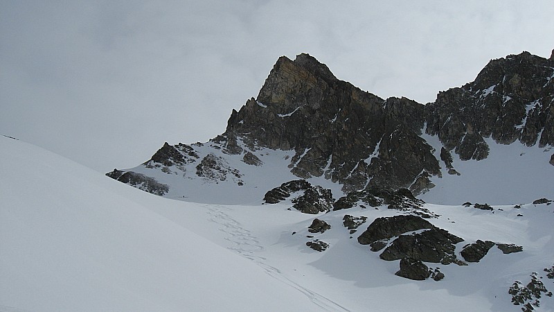 Pic du thabor : Nos traces de descente sous le pic du thabor