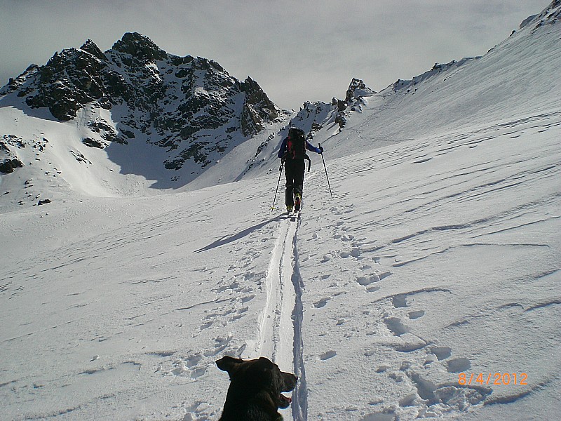 #6 Roche Noire : Montée au col des Ugousses, face W de Roche Noire Roche Noire : Montée au col des Ugousses, face W de Roche Noire