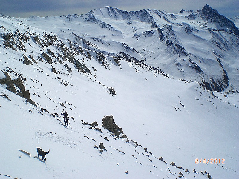 #8 Roche Noire : Versant ubayen du col des Ugousses, peu de neige. Roche Noire : Versant ubayen du col des Ugousses, peu de neige.