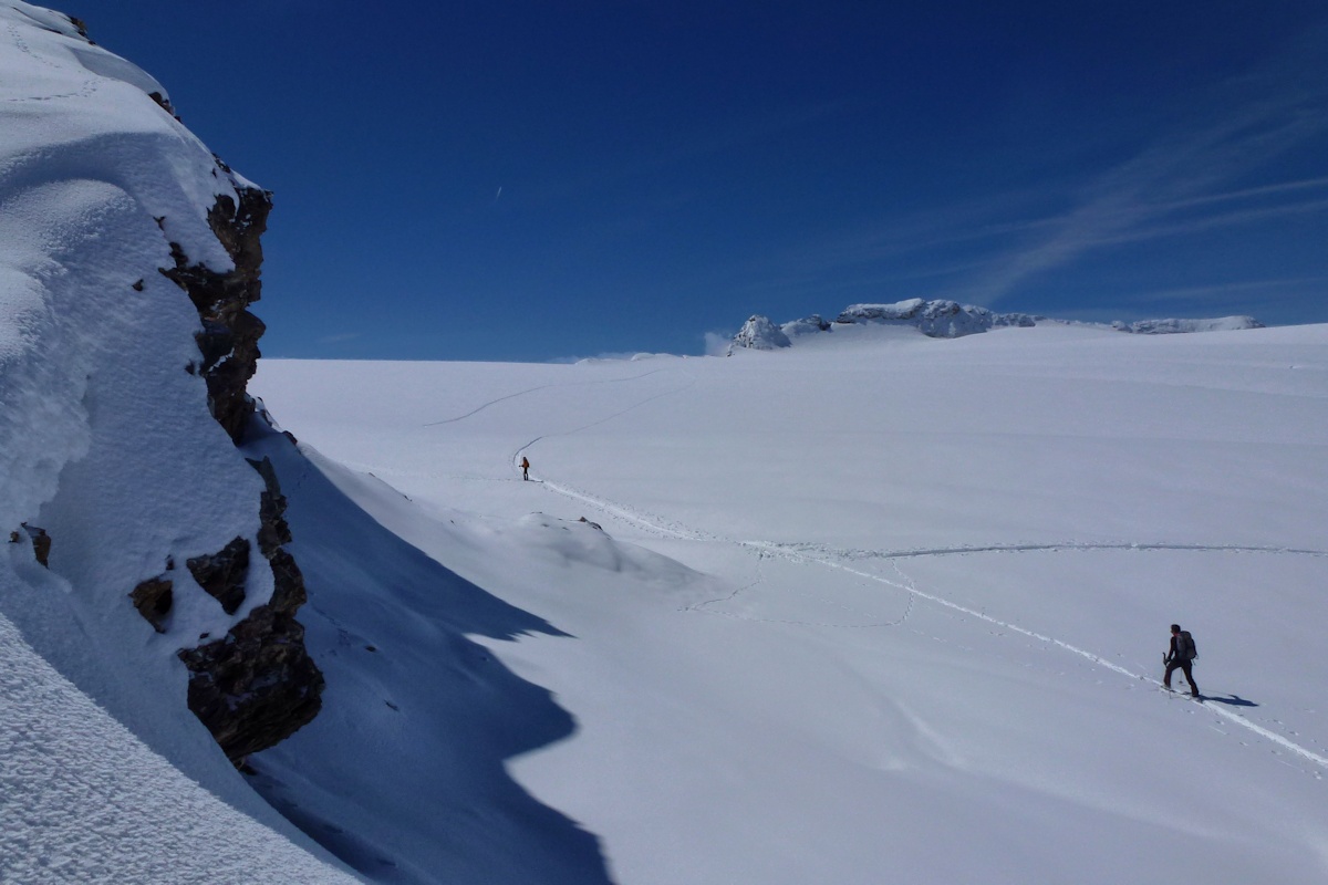 #10 Glacier de Roche Ferrand : Sur la calotte glaciaire. Glacier de Roche Ferrand : Sur la calotte glaciaire.