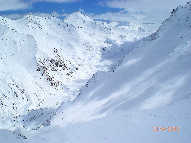 #16 Cime de Clausis : Le haut de la vallée de Thuras devant le Bric Froid. Cime de Clausis : Le haut de la vallée de Thuras devant le Bric Froid.