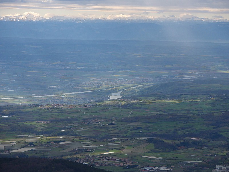 Vue Vallée du Rhône + Vercors : Vue sous le sommet... en regardant vers la maison!
