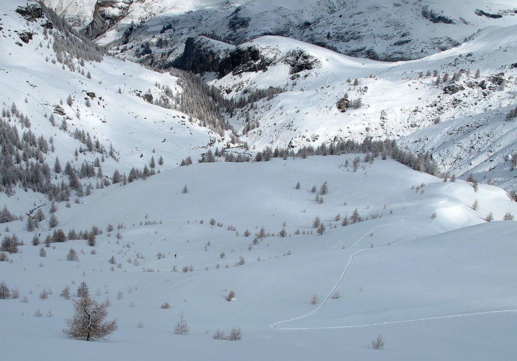 #1 Trace de montée... : ...sous la Barre de la Chabane Trace de montée... : ...sous la Barre de la Chabane