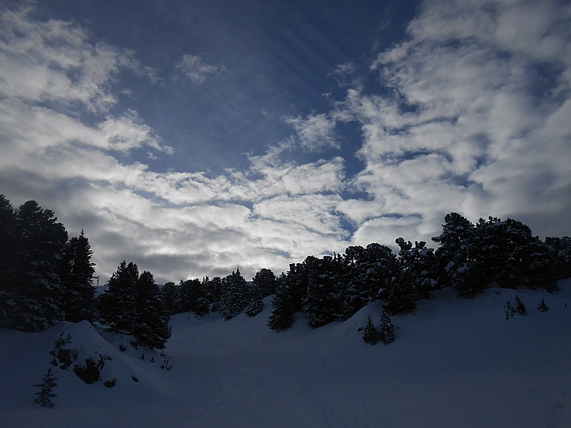 a la descente : piste des simons