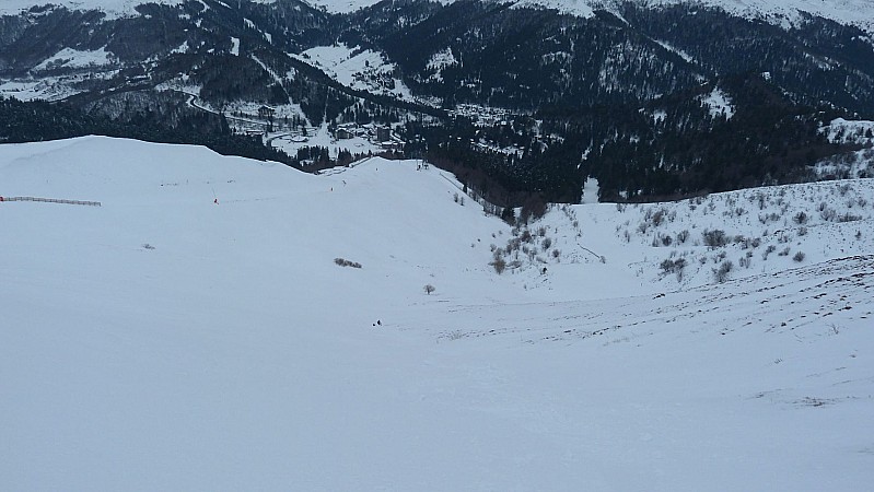 Les Roches : Seul passage à peu près skiable