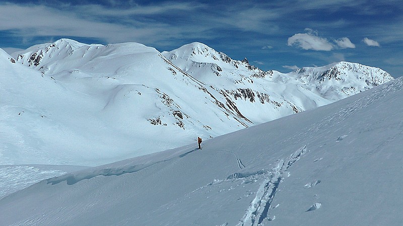 #23 2600m : juste au dessus du col de Pouriac, vues sur les cimes du Pel Brun, Mt Aiga et Bal 2600m : juste au dessus du col de Pouriac, vues sur les cimes du Pel Brun, Mt Aiga et Bal