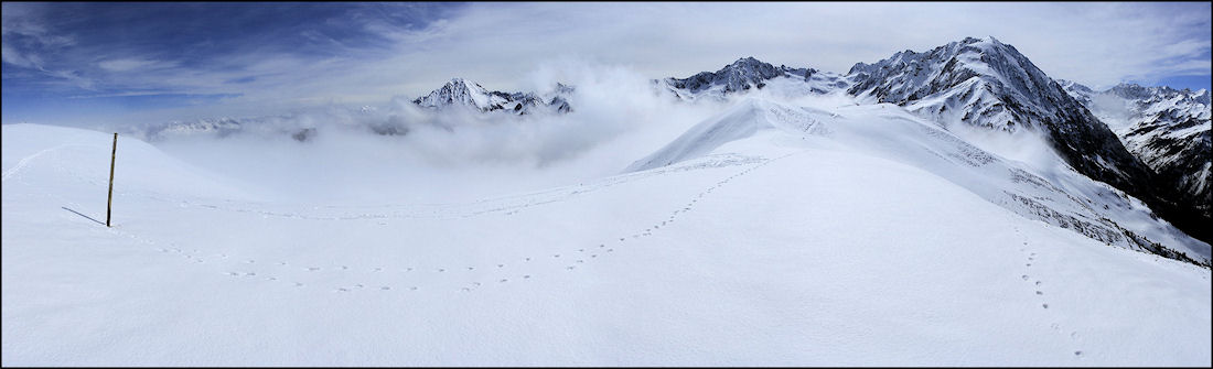 #7 la crête : deuxième descente vue. la crête : deuxième descente vue.