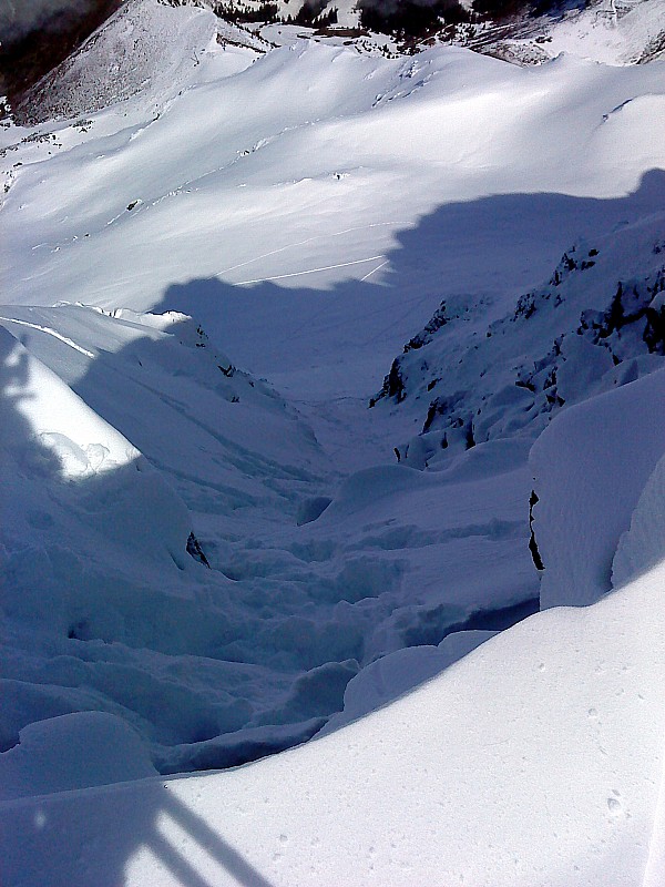 #2 Dent de Bédina : couloir de la Dent Blanche depuis le sommet Dent de Bédina : couloir de la Dent Blanche depuis le sommet