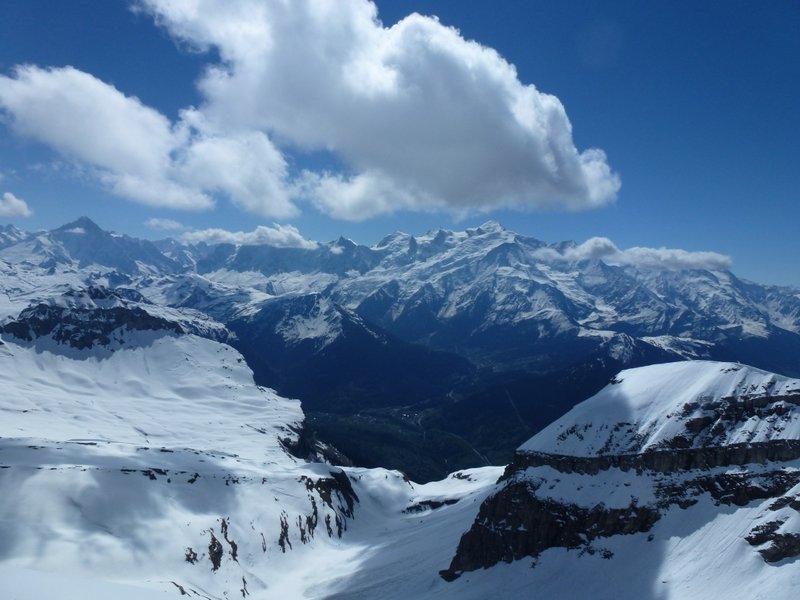 Tête du Colonney : Combe des Fours et Mt Blanc