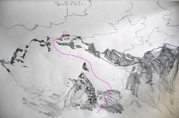 #1 tournette itinéraire montée : dessinée depuis manigod, chef lieu tournette itinéraire montée : dessinée depuis manigod, chef lieu