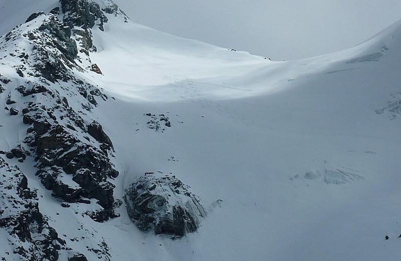 #12 Glacier du Gd Col : Traces retour du Pourri. Glacier du Gd Col : Traces retour du Pourri.