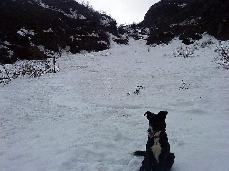 #9 Ferrouillet, couloir SW : le petit couloir sous le lac de Crop Ferrouillet, couloir SW : le petit couloir sous le lac de Crop