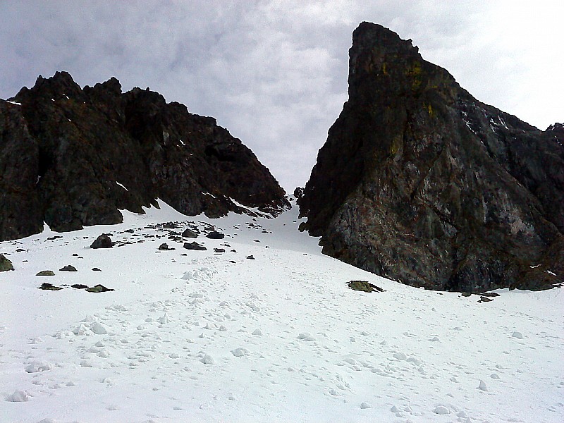 #6 Ferrouillet, couloir SW : en arrivant au lac Bleu Ferrouillet, couloir SW : en arrivant au lac Bleu