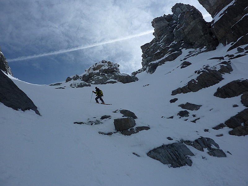 #9 Pic de Rochebrune : Couloir Ouest en neige dur Pic de Rochebrune : Couloir Ouest en neige dur