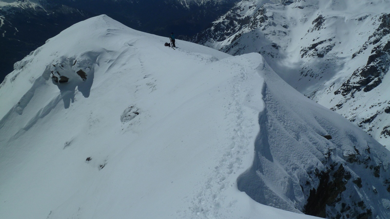 Pointe Ferrand : arête : on a fini à pied