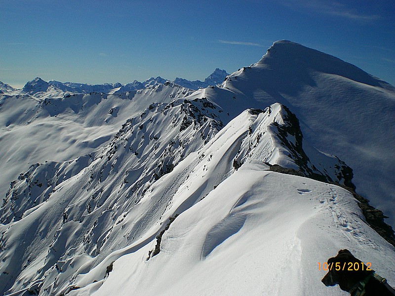 #8 Petit Rochebrune en boucles : Vue sur les crêtes et sur le Petit Rochebrune depuis le Pic Lombard. Petit Rochebrune en boucles : Vue sur les crêtes et sur le Petit Rochebrune depuis le Pic Lombard.