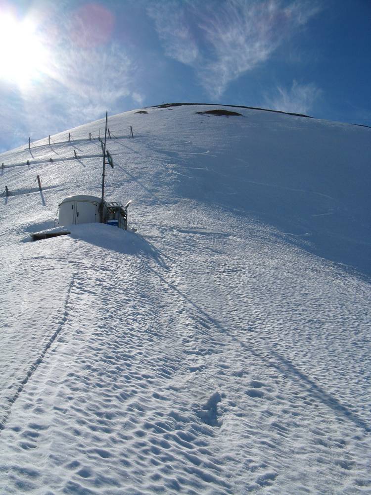 #5 Combe de Torchère : Stop au niveau du dernier filet de pare-avalanches ... j Combe de Torchère : Stop au niveau du dernier filet de pare-avalanches ... j'aurais dû prendre les crampons !