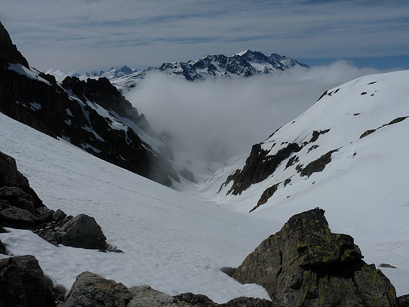 #11 Au col de combe madame : itinéraire que nous n Au col de combe madame : itinéraire que nous n'avons pas suivi par manque de neige sur le bas (au niveau du torrent)