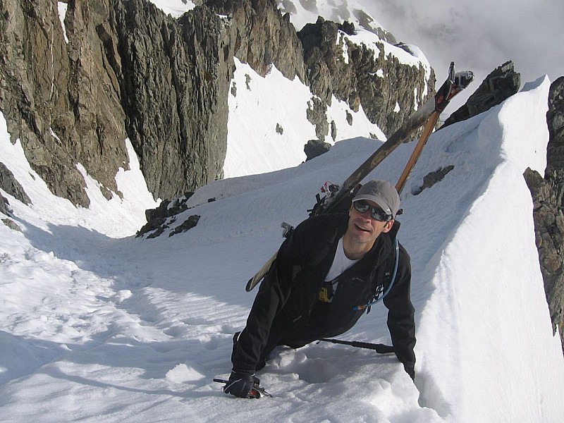 #4 couloir nord est : en arrivant sur la crete couloir nord est : en arrivant sur la crete