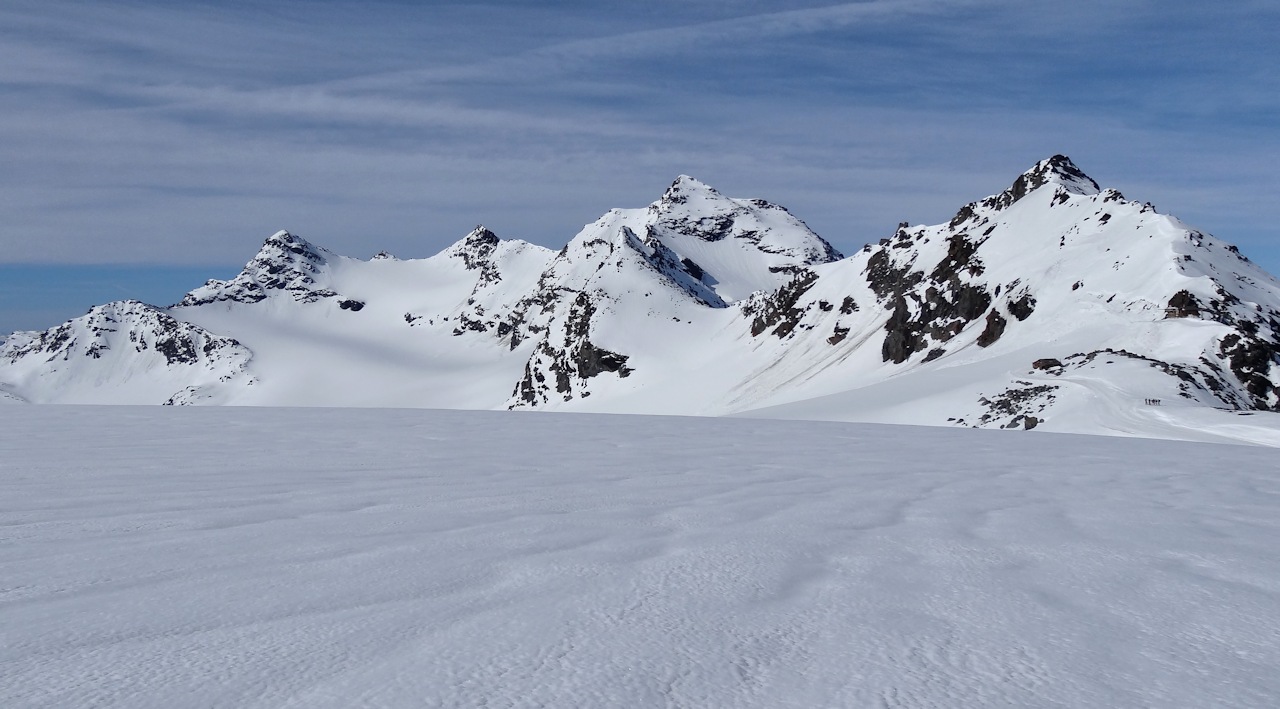 #3 Vue vers le Sud : Pointe Rénod, Pointe du Bouchet, Pointe de Thorens. Vue vers le Sud : Pointe Rénod, Pointe du Bouchet, Pointe de Thorens.