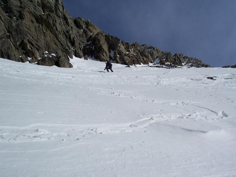 Le haut : dans la portion "raide" du haut, avec le soleil